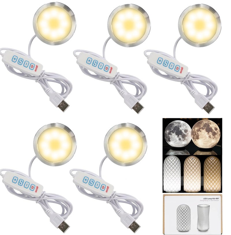 3DZWMAN LED Lamp Kit for 3D Printer, 3 Colors, 5V USB Powered, 3000K Warm Light, DIY Hardware Model Parts - Image 1